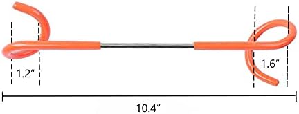 Alnicov 2PCS Camping Hook Hanger,Hook Lantern Lamp Hanger Tent Pole Post Hook Hanging for Fishing Camping Travelling Adventure,Orange