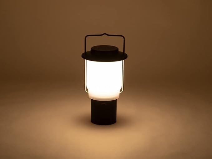 Snow Peak Mini Hozuki - Battery-Powered & Lightweight Camping Light - Portable Lantern for Soft, Ambient Light, Black