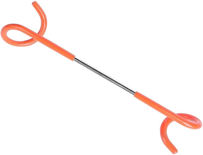 Alnicov 2PCS Camping Hook Hanger,Hook Lantern Lamp Hanger Tent Pole Post Hook Hanging for Fishing Camping Travelling Adventure,Orange