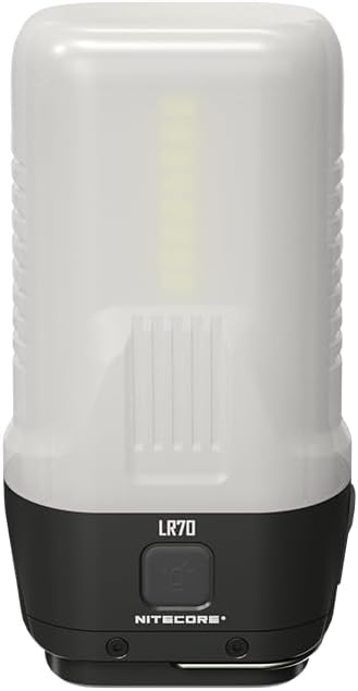 Nitecore LR70 Lantern Flashlight, 3000 Lumen, Long Runtime, USB-C Rechargeable, Portable QC PD with Red Light and Sticker for Camping, Tent, Power Outages, Emergency, Hurricane and Hiking