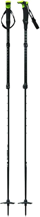 VIA Carbon Fiber Backcountry Touring Ski Poles, Lightweight Ergonomic Adjustable Skiing Poles, All Snow Conditions, Foam Grips, Designed in BC, Canada, 2022