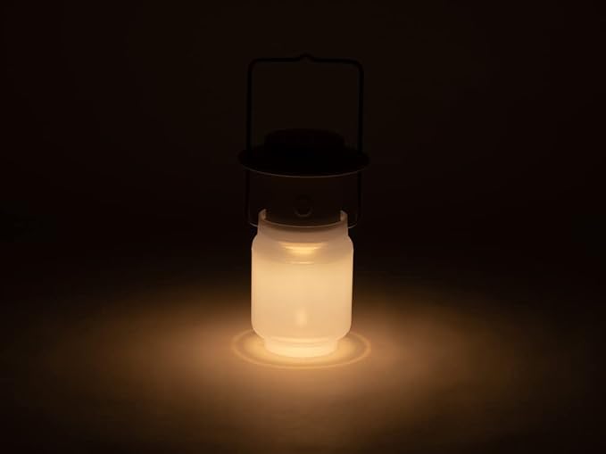 Snow Peak Mini Hozuki - Battery-Powered & Lightweight Camping Light - Portable Lantern for Soft, Ambient Light, Ivory