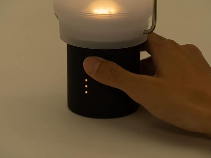 Snow Peak Mini Hozuki - Battery-Powered & Lightweight Camping Light - Portable Lantern for Soft, Ambient Light, Black