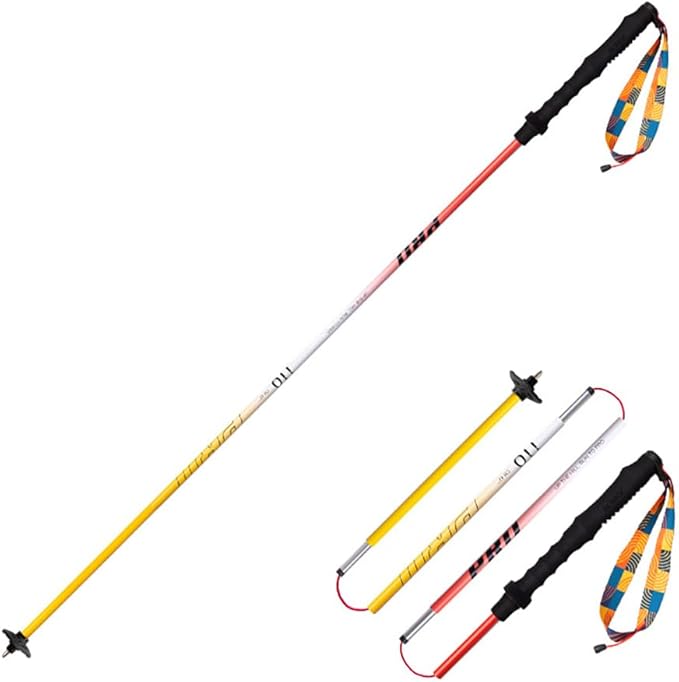 AONIJIE Trekking Poles -2 Ultralight Collapsible Carbon Fiber Hiking Poles with Anti-Shock and Quick Lock System, Folding Walking Sticks for Hiking, Camping