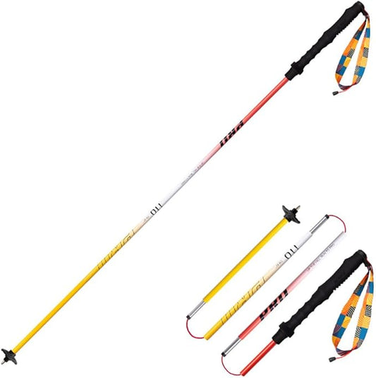 AONIJIE Trekking Poles -2 Ultralight Collapsible Carbon Fiber Hiking Poles with Anti-Shock and Quick Lock System, Folding Walking Sticks for Hiking, Camping