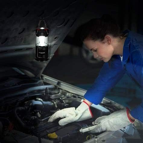 WONDERER 2 Pack Rechargeable led Lanterns,4-in-1 Camping Lantern with USB Cable and Battery Operated, Portable Collapsible Flashlight with Magnetic Base