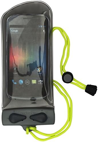 Aquapac Waterproof Phone Case, Mini, Grey, Lanyard, iPhone and Android, Made in The UK, Hiking, Mountain Biking, Running Accessory, Travel Essential, 5 Year Warranty. IPX8 Certified to 30 ft deep.