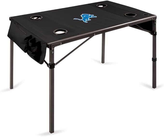 PICNIC TIME NFL Portable Soft Top Travel Table, Black