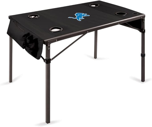 PICNIC TIME NFL Portable Soft Top Travel Table, Black