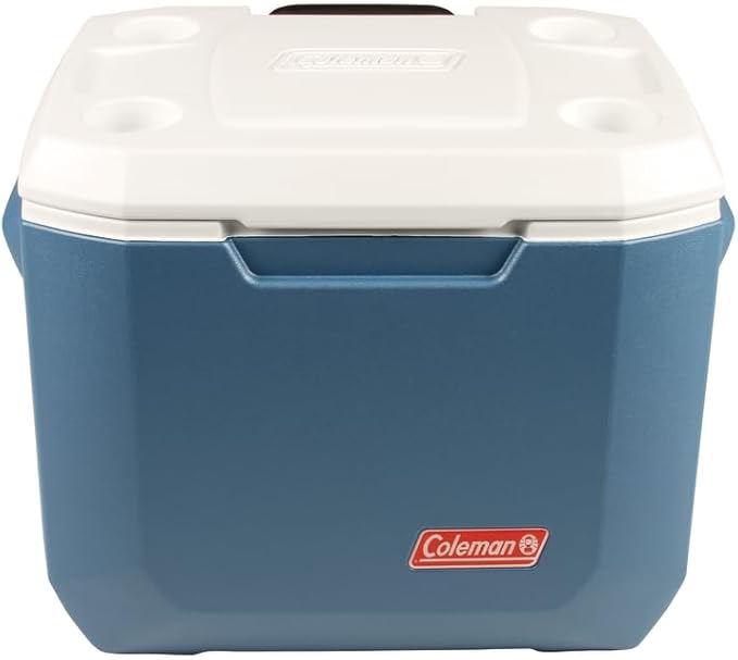 Coleman Xtreme 50qt Wheeled Cooler, Extra-Walled Insulation Keeps Ice up to 5 Days, Portable Rolling Hard Chiller
