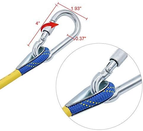 X XBEN Outdoor Climbing Rope 10M(32ft) 20M(64ft) 30M(96ft) 50M(160ft) 70M(230ft) 152M(500FT) 352M(1000FT) Static Rock Climbing Rope for Escape Rope Ice Climbing Equipment Fire Rescue Parachute