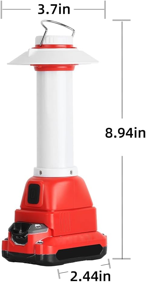 800LM Lantern Compatible with Craftsman V20 Li-ion Battery Outdoor Portable Camping Lantern with Hook USB & Type-C Output Emergency Light Perfect for Camping Hiking and Outdoor Activities(Tool Only)