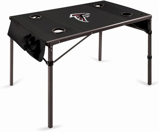 PICNIC TIME NFL Portable Soft Top Travel Table, Black