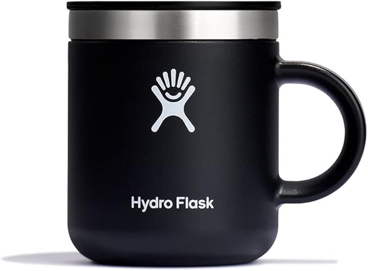 Hydro Flask Mug - Stainless Steel Reusable Tea Coffee Travel Mug - Vacuum Insulated, BPA-Free, Non-Toxic Black 6 oz