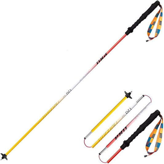 AONIJIE Trekking Poles -2 Ultralight Collapsible Carbon Fiber Hiking Poles with Anti-Shock and Quick Lock System, Folding Walking Sticks for Hiking, Camping