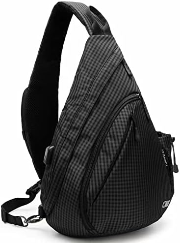 Water-Proof Sling bag/Crossbody Backpack/Shoulder Bag with USB Charging Port for Travel, Hiking, Cycling, Camping