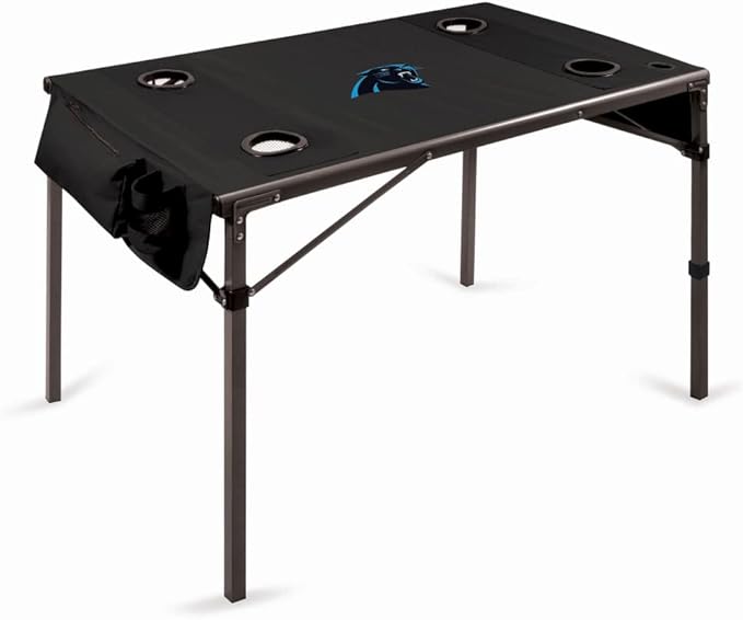 PICNIC TIME NFL Portable Soft Top Travel Table, Black