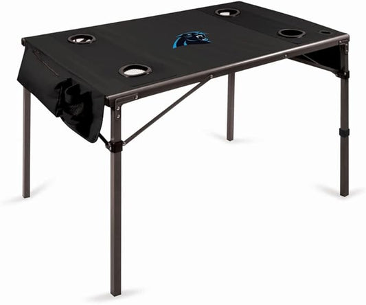 PICNIC TIME NFL Portable Soft Top Travel Table, Black