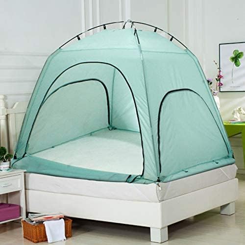 Laylala® Indoor Privacy and Play Tent on Bed Sleep Cozy in Drafty Room，Privacy Tent on Bed for Warm (Bright Blue)