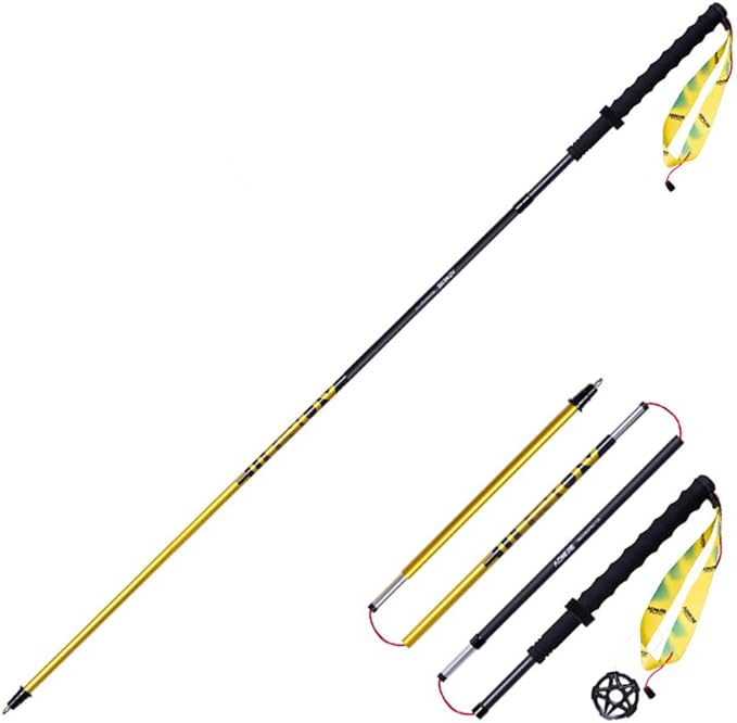 AONIJIE Trekking Poles -2 Ultralight Collapsible Carbon Fiber Hiking Poles with Anti-Shock and Quick Lock System, Folding Walking Sticks for Hiking, Camping