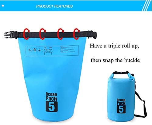 Outdoor Dry Sack/Floating Waterproof Bag 2L/3L/5L/10L/15L/20L/30L for Boating, Kayaking, Hiking, Snowboarding, Camping, Rafting, Fishing and Backpacking (Green, 2L)