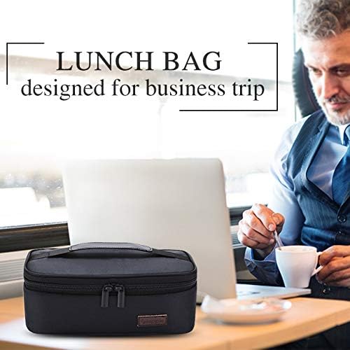 Gloppie Small Lunch Bag for Adults & Kids - Compact Insulated Lunch Box, Durable & Food-Grade Lining | Portable Cooler for Work, School, Travel (Black)
