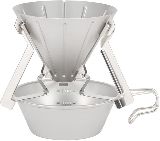 Snow Peak Field Barista Collapsible Coffee Dripper, Stainless Steel, CS-117