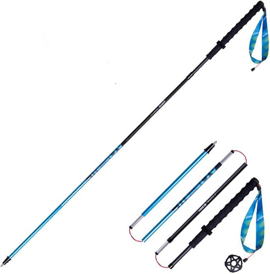 AONIJIE Trekking Poles -2 Ultralight Collapsible Carbon Fiber Hiking Poles with Anti-Shock and Quick Lock System, Folding Walking Sticks for Hiking, Camping