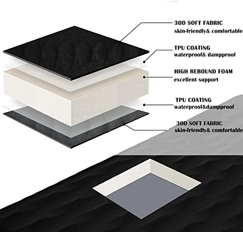 KingCamp Self Inflating Sleeping Pad for Camping Ultra Thick Double Single Foam Mattress High R Value Camping Air Pad Mat, Multi Colors & Sizes