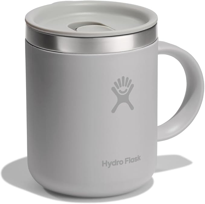 Hydro Flask Coffee Mug – Insulated Stainless Steel, Non Spill, Leak Proof Travel Mug 12 Oz Birch Gray