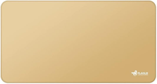 FLASLD Fire Resistant Rugs for Fireplace, Grill and Stove, 24 X 42 inches Under The Grill Protective Deck and Patio Mat, Easy to Clean and Reusable Fire Pit Mat, Khaki