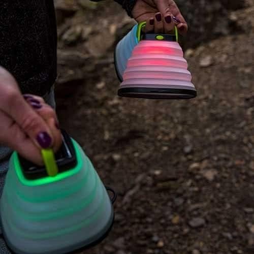 Goal Zero Crush Light Chroma Lantern Collapsible Solar Lantern 3 White Plus Multicolour Fade Plus 6 Colour Modes Turn Campsite Into A Party Built-in Solar Panel Or Charge from Any USB Port,Black