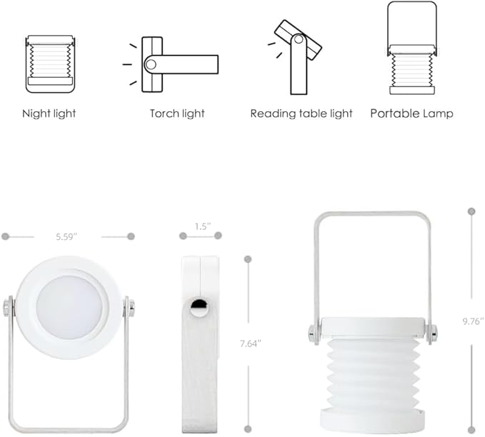 Collapsible Led Rechargeable Camping Lantern Lamp,Touch Battery Powered Light,Portable Emergency Flashlight,Suitable for Outdoor, Camping, Tent,Office, Power Outages