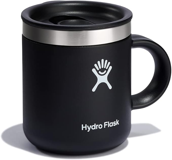 Hydro Flask Mug - Stainless Steel Reusable Tea Coffee Travel Mug - Vacuum Insulated, BPA-Free, Non-Toxic Black 6 oz