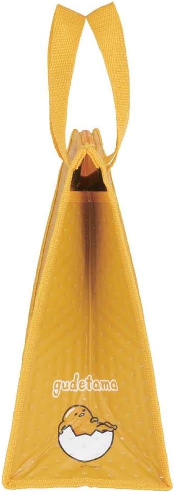 Skater Gudetama Thermal Insulated Lunch Bag with Zip Closure - Gudetama Face