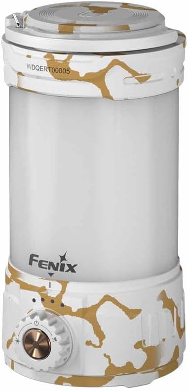 Fenix CL26R Pro Camping Lantern, White Marble, 650 lumens Bright, USB-C Rechargeable , Compact and Portable Perfect for Hurricane, Emergency, Hiking, Power Outage with LumenTac Organizer