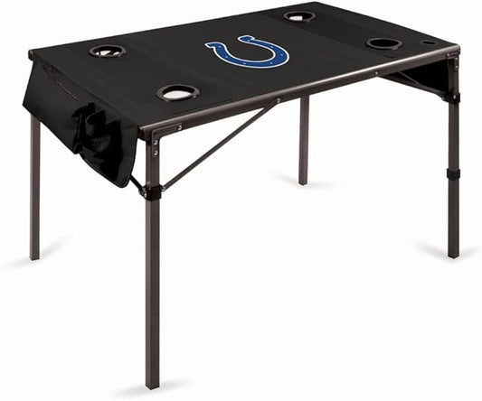 PICNIC TIME NFL Portable Soft Top Travel Table, Black
