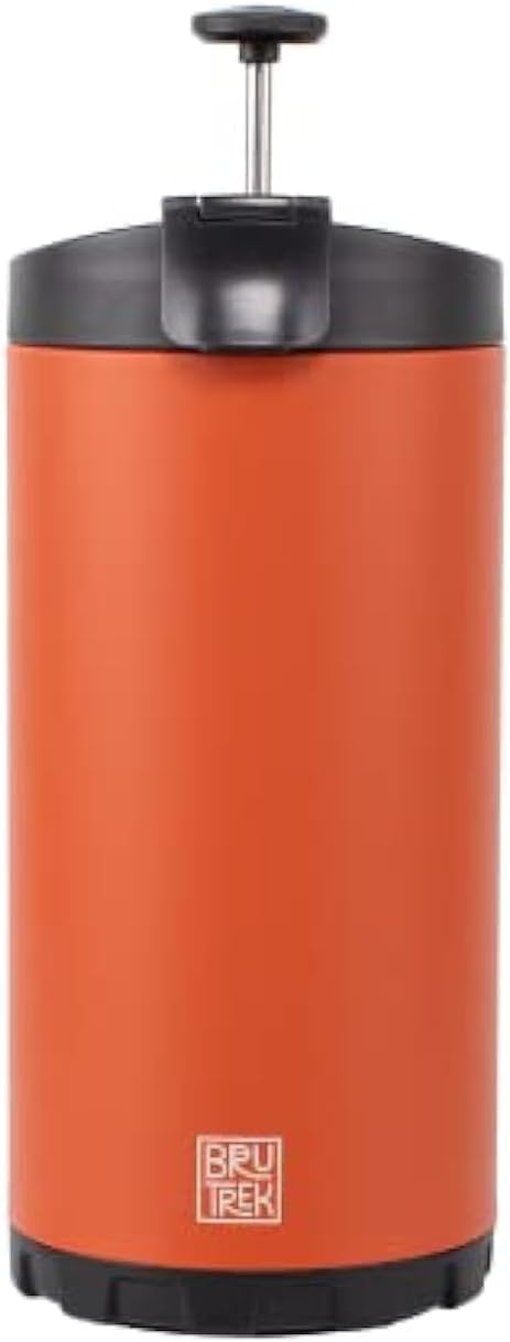 Steel Toe 3.0 Travel Coffee Press - Brew 20 fl.oz On The Go - No Spill Lid, Double Wall Vacuum Insulated Stays Hot for Hours, French Press Coffee (Red Rock)