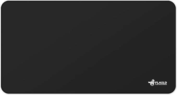 FLASLD Hearth Rugs for Fireplaces Fire Resistant, 24 X 42 inches Gas Grill Splatter Mat, Fireproof Heat Resistant Non Stick BBQ Patio Protector, Floor Protective Rug, Black