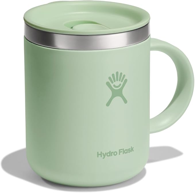 Hydro Flask Coffee Mug – Insulated Stainless Steel, Non Spill, Leak Proof Travel Mug 12 Oz Aloe Green
