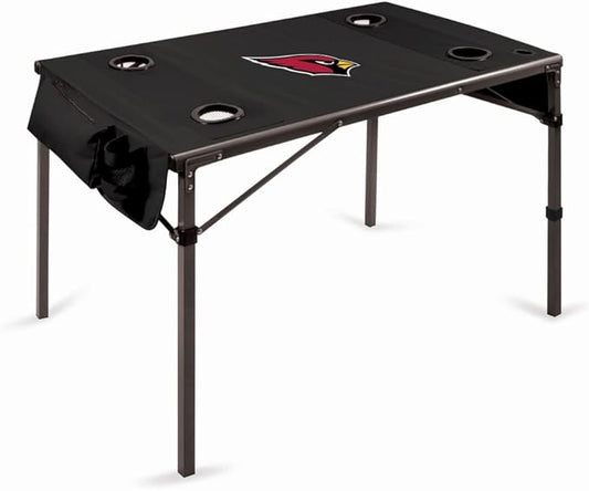 PICNIC TIME NFL Portable Soft Top Travel Table, Black