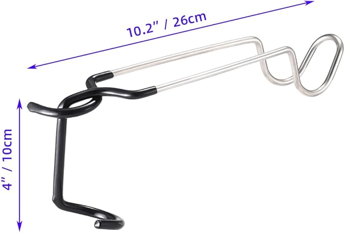 Outdoor Camping Lantern Hook for Tent lamp Hanger, Bird feeders, Garden Lights, Heavy Duty Outdoor Light Hook - Sturdy and Non Slip Pole Hook for Yard lightings, Hanging Light, Decor, 2*PCS