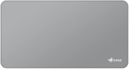 FLASLD Under Grill Mat, 32 X 60 inches Fireproof and Waterproof Pad for Charcoal Grills, Gas Grills, Oil Fryers and Smokers, Protective Deck and Patio Mat, Silver Gray