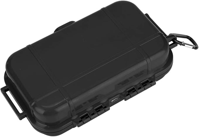 GOTOTOP Waterproof Storage Case, Outdoor Survival Storage Box Shockproof Waterproof Storage Case Airtight Carry Box Container for Outdoors Waterproof Container(Black)