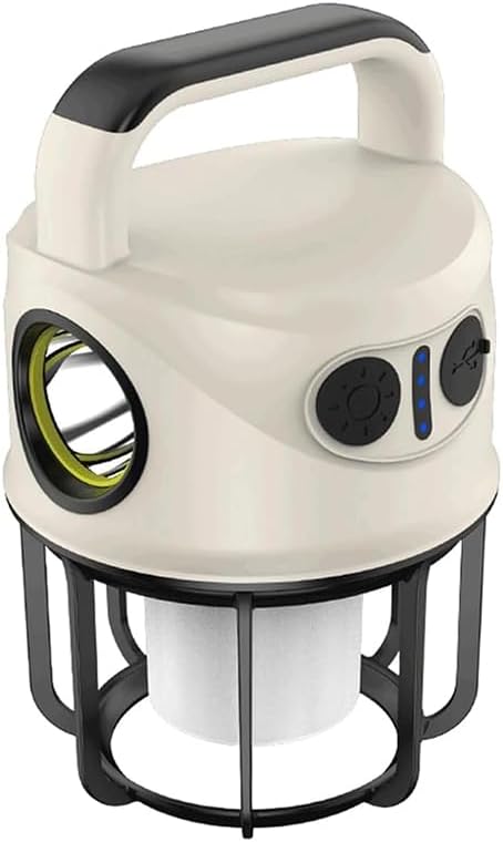 LED Camping Lantern Rechargeable, Portable LED Battery Powered Camping Light, Waterproof Tent Light with 6 Light Modes, 2400mAh Power Bank Lantern Flashlight for Hiking, Hurricane Emergency