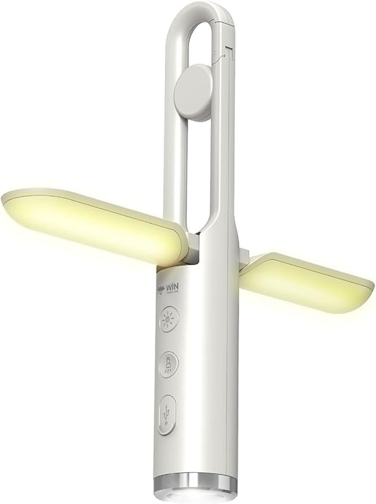 Rechargeable Camping Lantern with Hook - Powered LED Tent Light for Outdoor, Emergency Survival Gear, Hanging Flashlight, Head Lamp