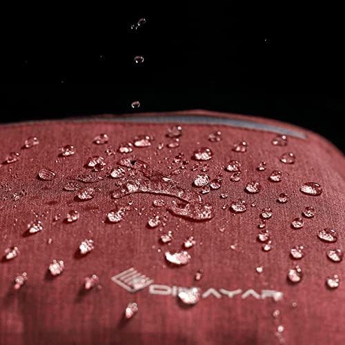 Dimayar 65L Travel Duffle Bag for Men Women - Foldable Duffel Bag with Shoes Compartment - Overnight Bags Waterproof & Tear Resistant(Red)