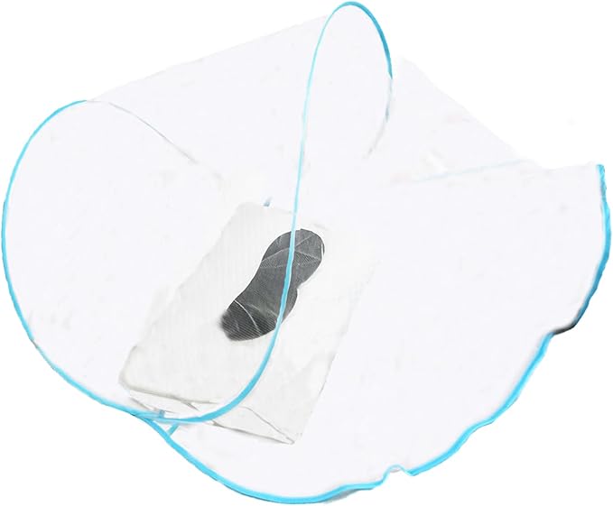 CMINGJ Portable Mosquito Head Net Foldable Pop-Up Travel Essentials Mosquito Net for Bed Free Installation-Large Size Suitable for Bedroom, Camping, nap (Extra Large)