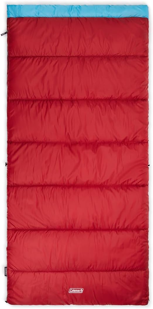 Coleman Flatlands Sleeping Bag, Made from 100% Recycled Material, Cool Weather Adult Sleep Sack