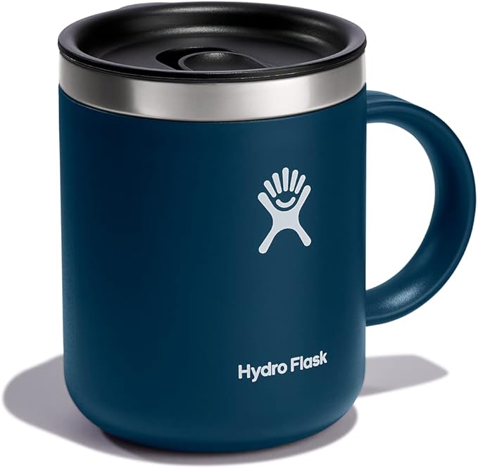 Hydro Flask Coffee Mug – Insulated Stainless Steel, Non Spill, Leak Proof Travel Mug 12 Oz Indigo Blue